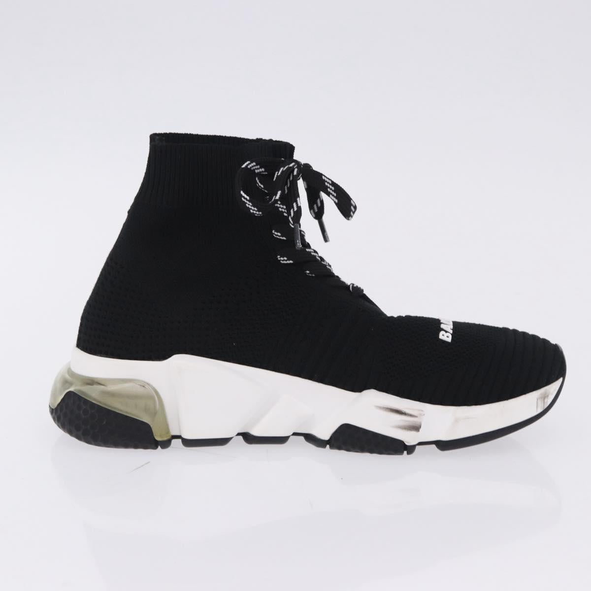 BALENCIAGA Sneakers Speed Trainer Shoes Canvas Black Auth 202736M