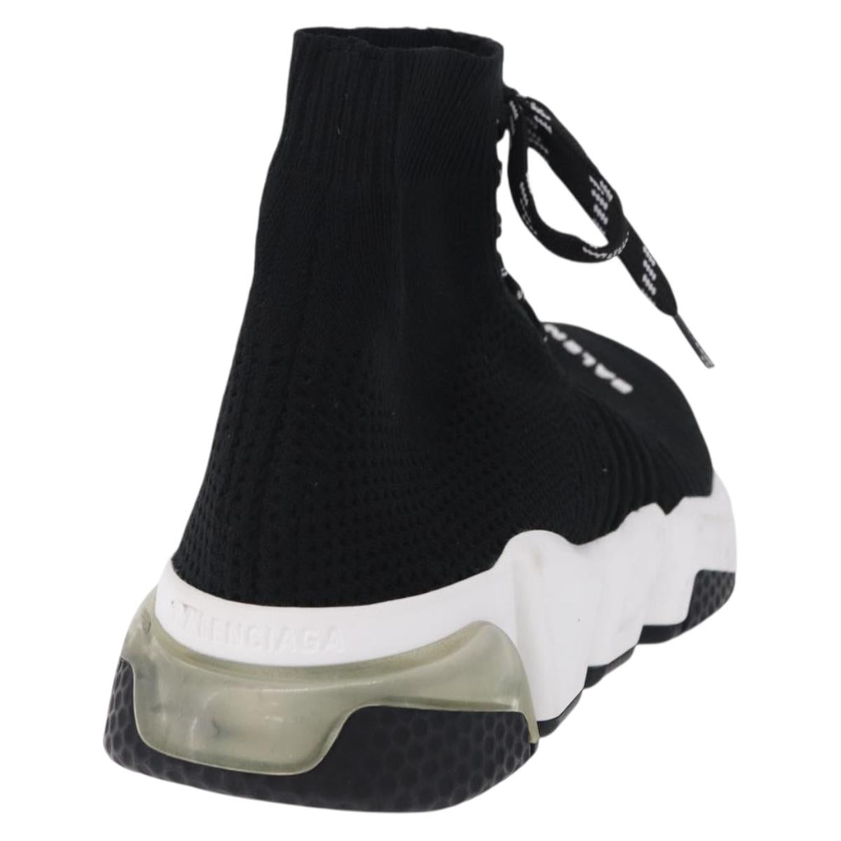 BALENCIAGA Sneakers Speed Trainer Shoes Canvas Black Auth 202736M