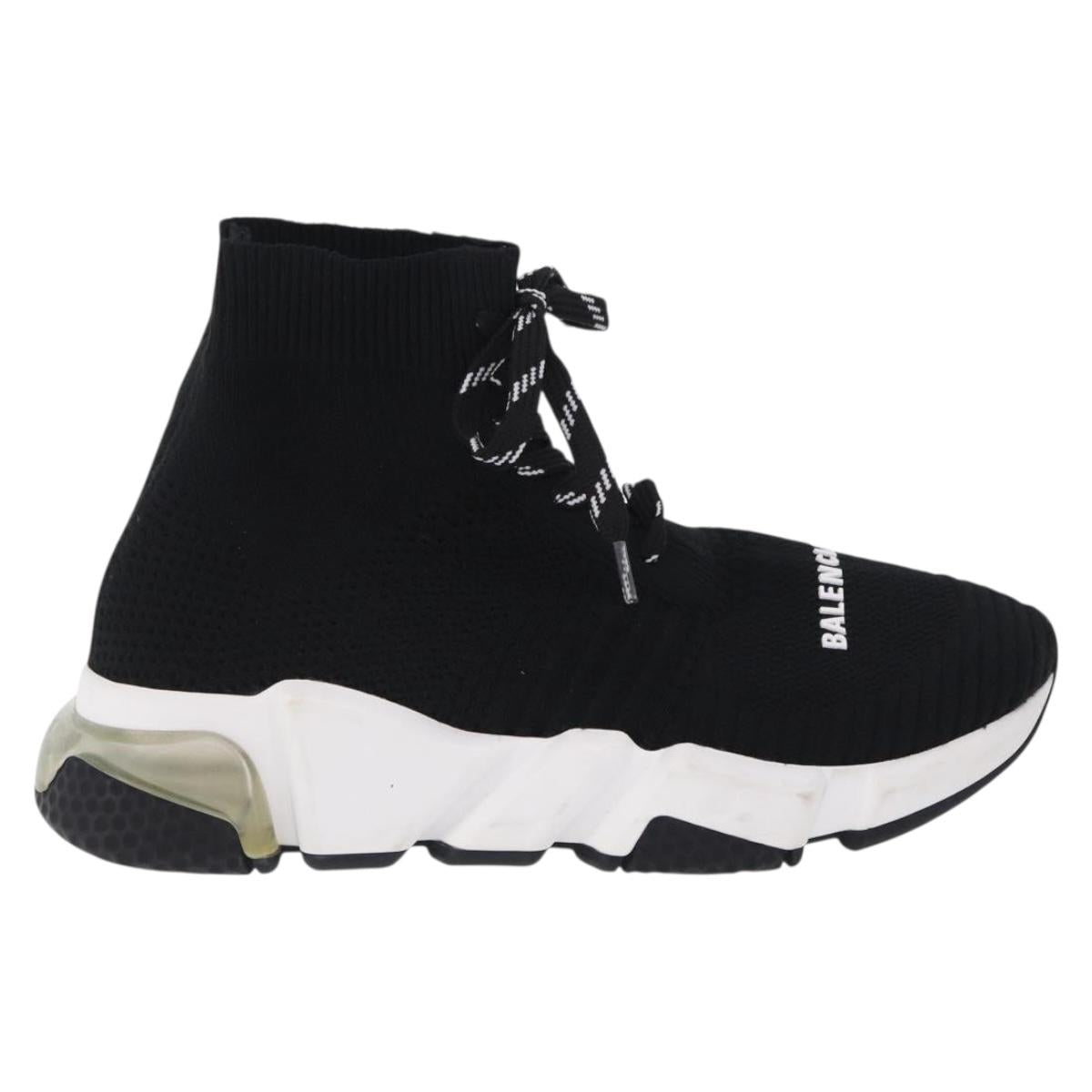 BALENCIAGA Sneakers Speed Trainer Shoes Canvas Black Auth 202736M