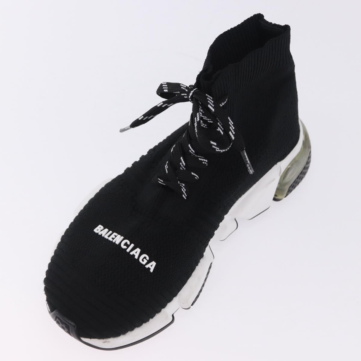 BALENCIAGA Sneakers Speed Trainer Shoes Canvas Black Auth 202736M