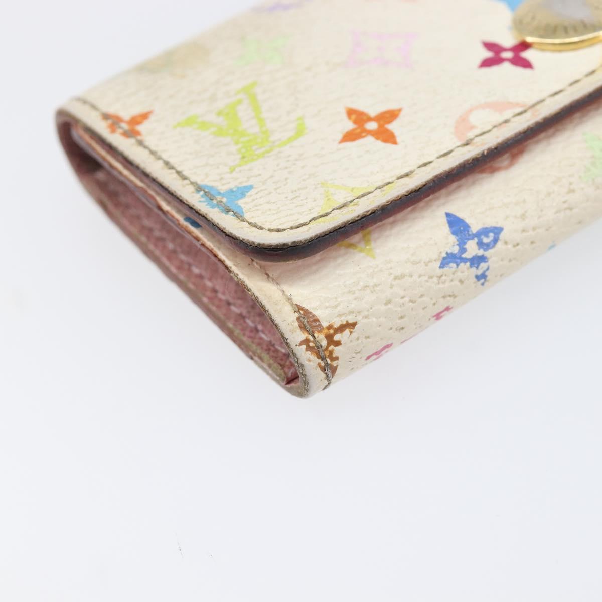 LOUIS VUITTON Monogram Multicolor Multicles 4 Key Case White M93731 Auth 202746
