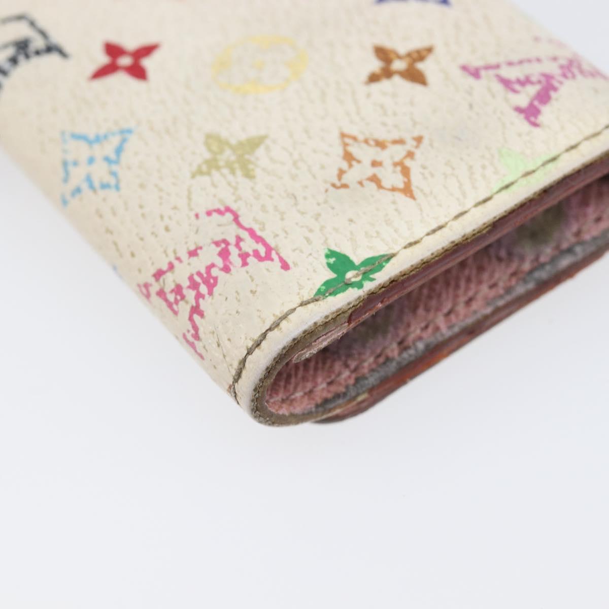 LOUIS VUITTON Monogram Multicolor Multicles 4 Key Case White M93731 Auth 202746