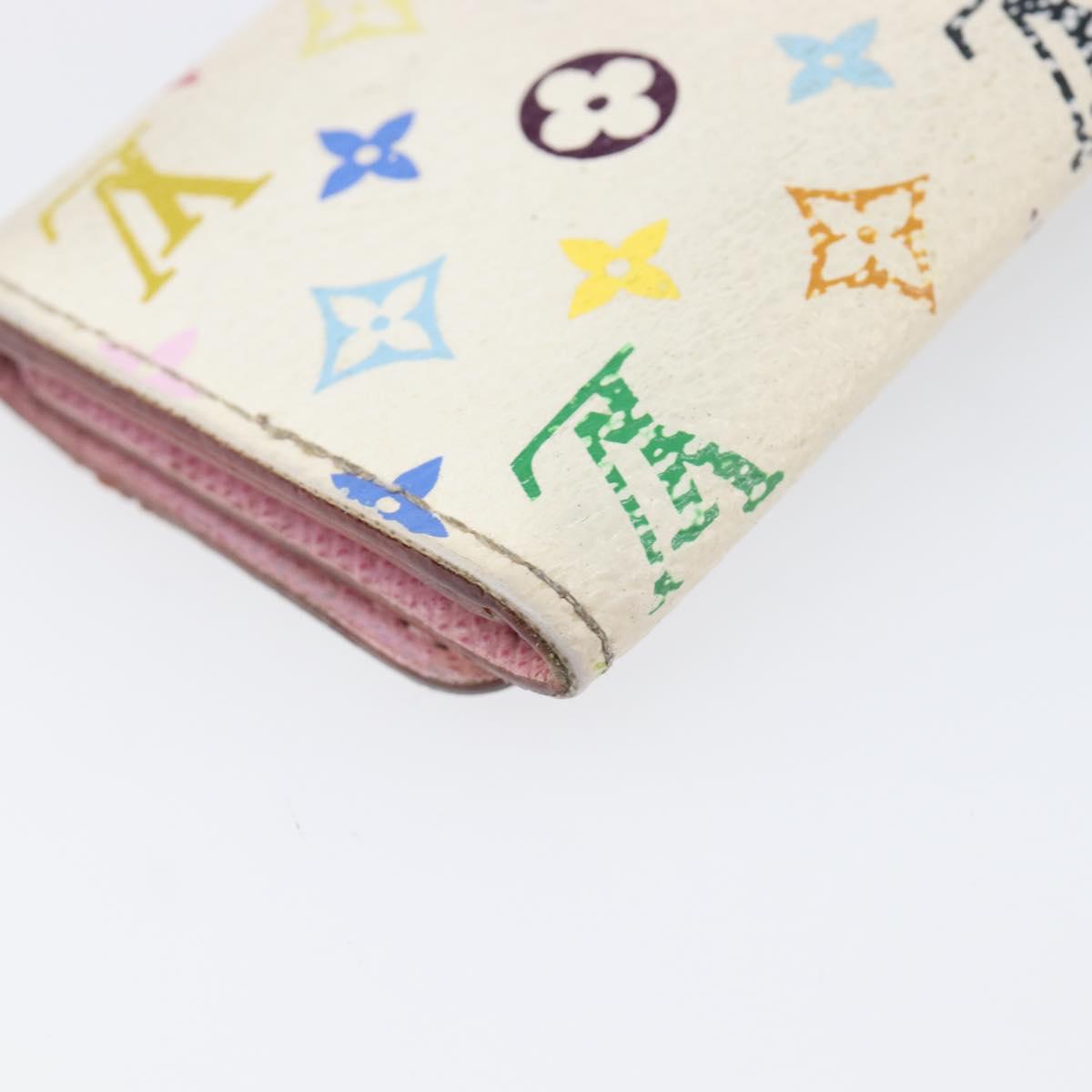 LOUIS VUITTON Monogram Multicolor Multicles 4 Key Case White M93731 Auth 202746