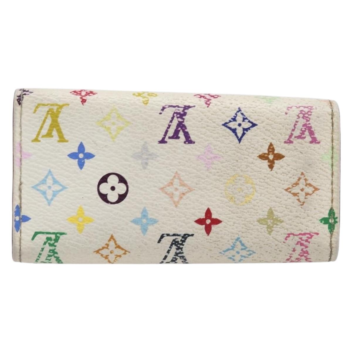 LOUIS VUITTON Monogram Multicolor Multicles 4 Key Case White M93731 Auth 202746