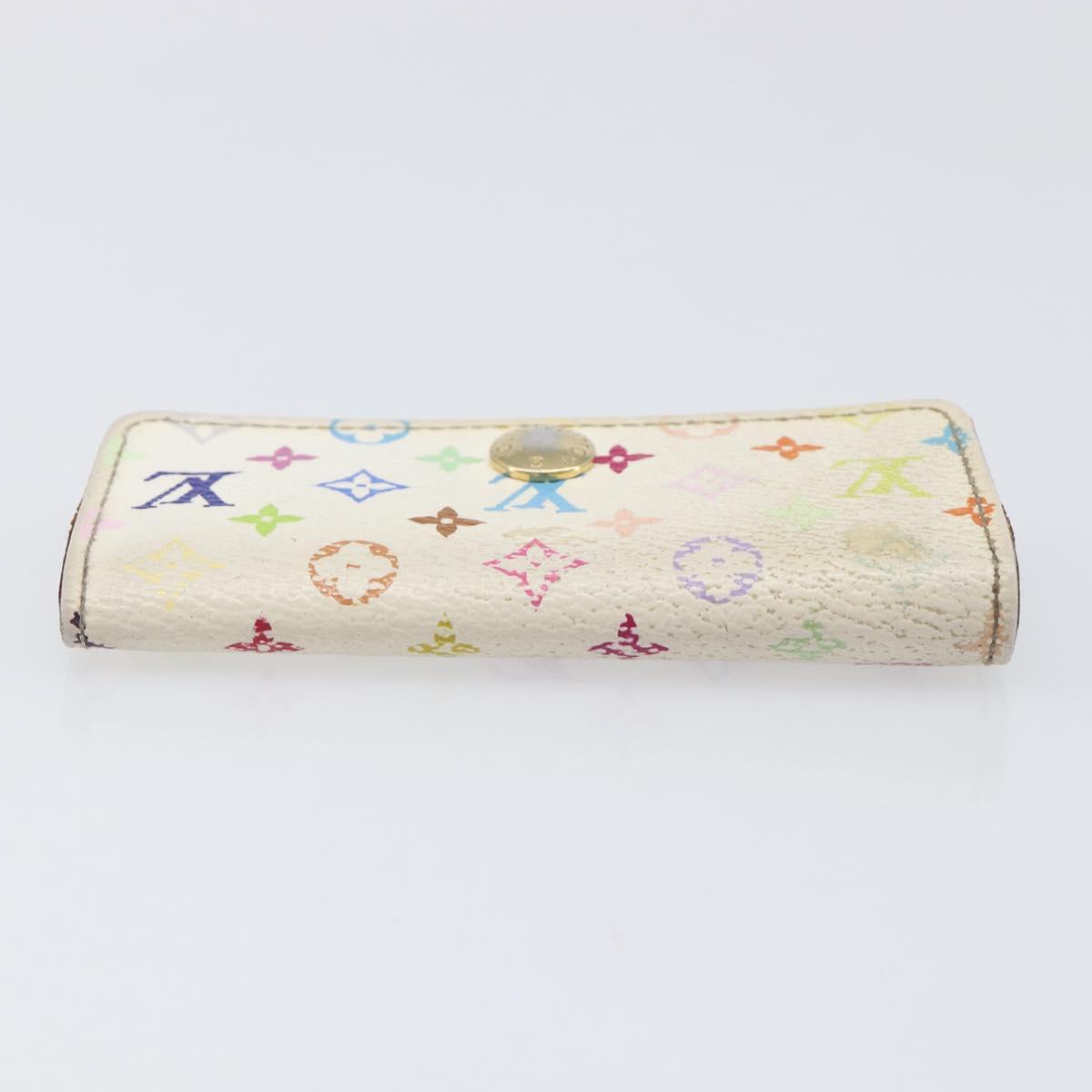 LOUIS VUITTON Monogram Multicolor Multicles 4 Key Case White M93731 Auth 202746