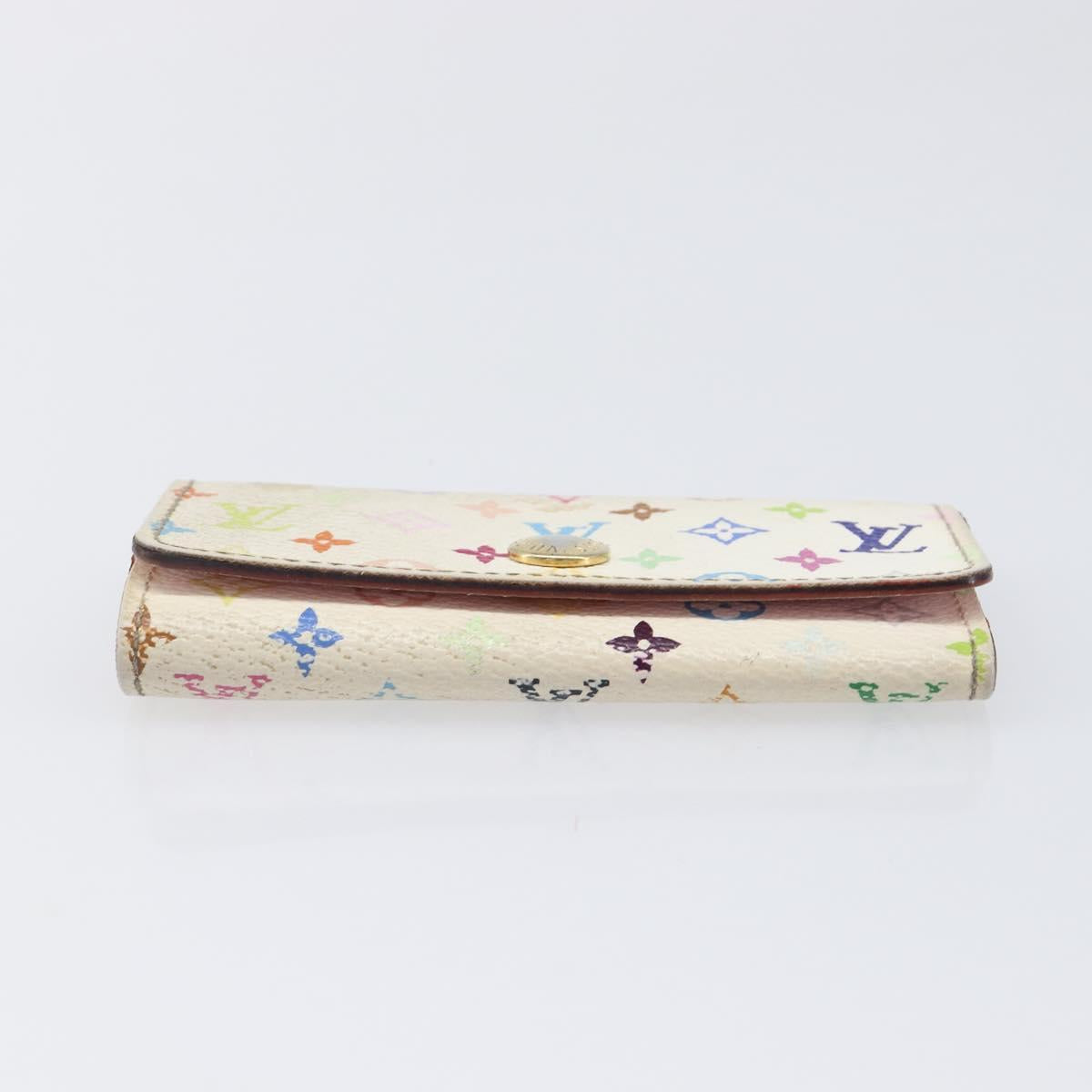 LOUIS VUITTON Monogram Multicolor Multicles 4 Key Case White M93731 Auth 202746