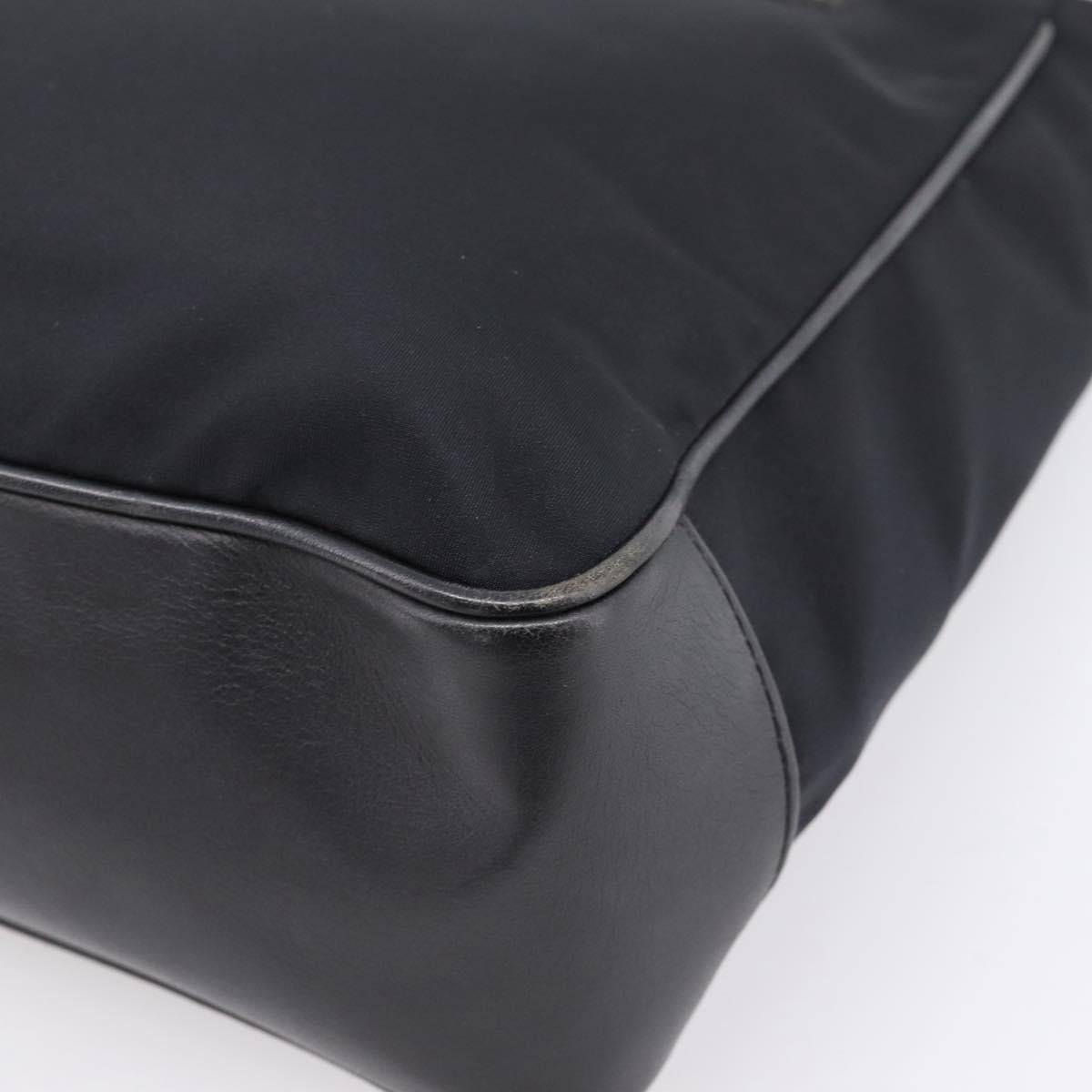 Coach Tote Bag Nylon Black Silver Auth 202757A