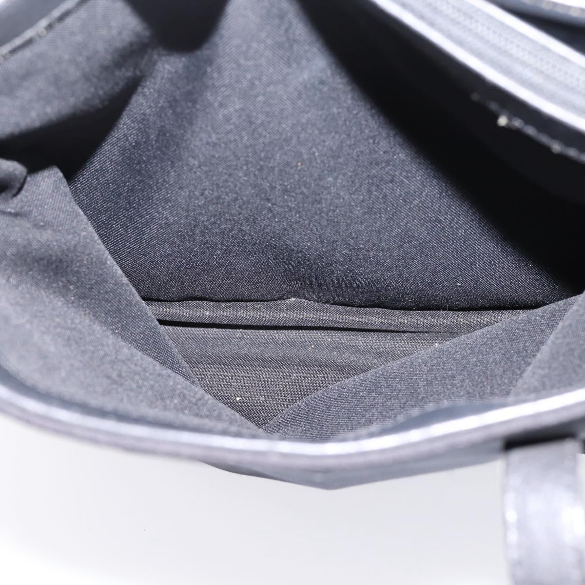 Coach Tote Bag Nylon Black Silver Auth 202757A