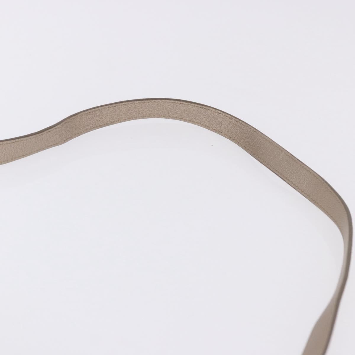 Salvatore Ferragamo Hand Bag Nylon 2way Beige Silver Auth 202769