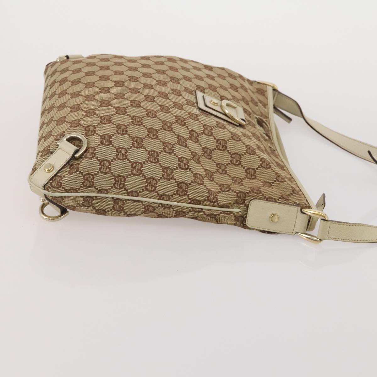 GUCCI GG Canvas Shoulder Bag Nylon 2 Set Beige Black Auth 202774