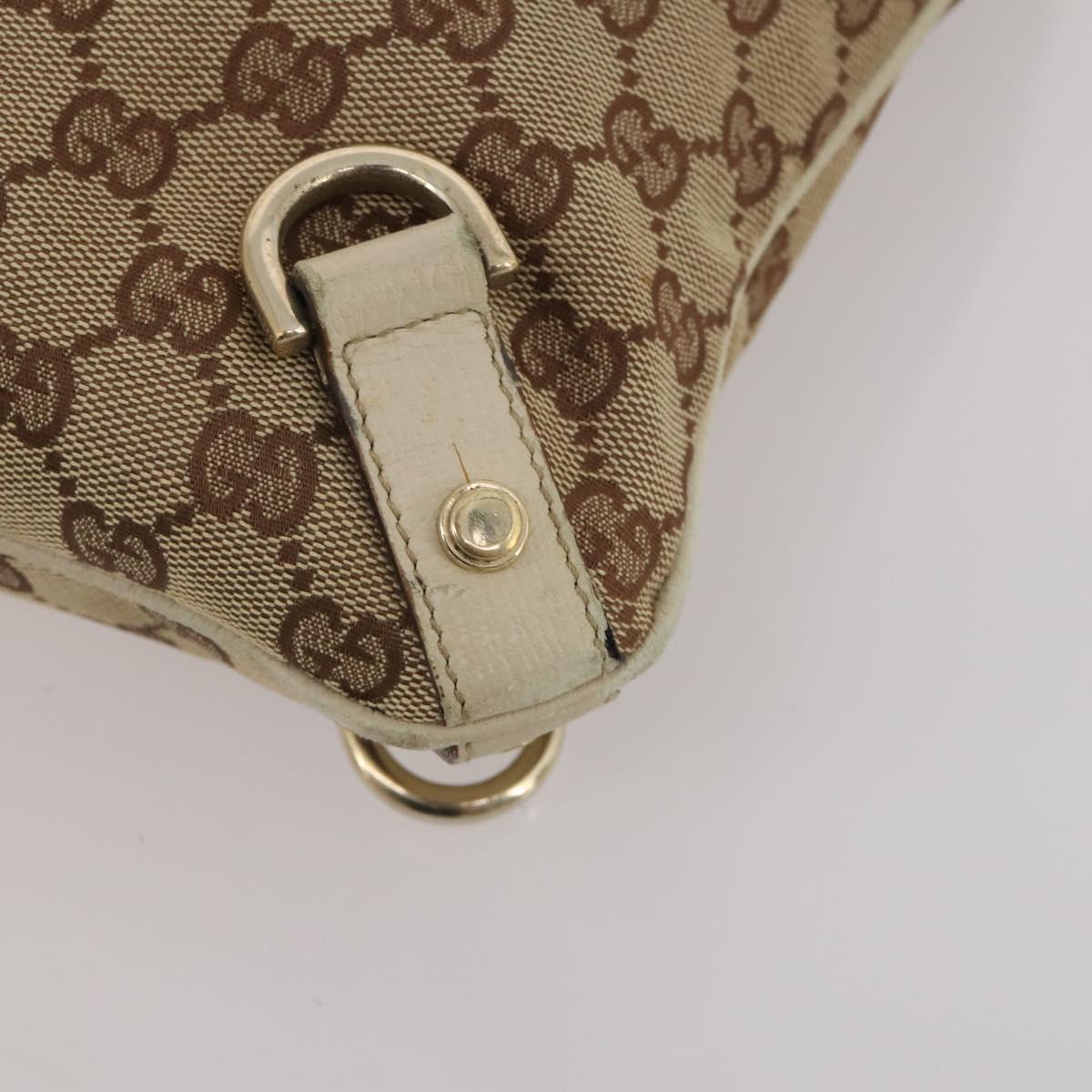 GUCCI GG Canvas Shoulder Bag Nylon 2 Set Beige Black Auth 202774