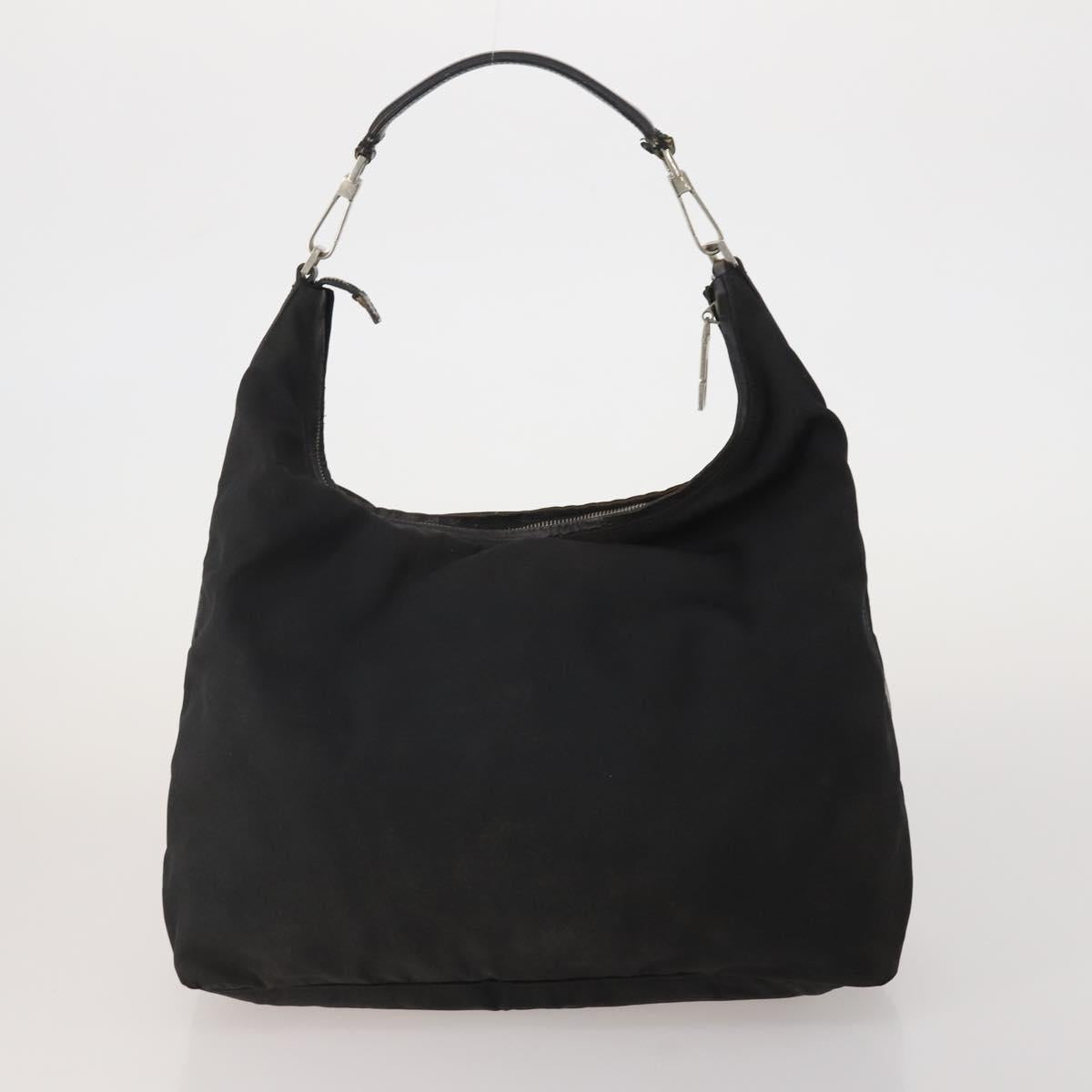 GUCCI GG Canvas Shoulder Bag Nylon 2 Set Beige Black Auth 202774