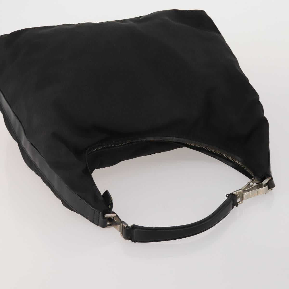 GUCCI GG Canvas Shoulder Bag Nylon 2 Set Beige Black Auth 202774