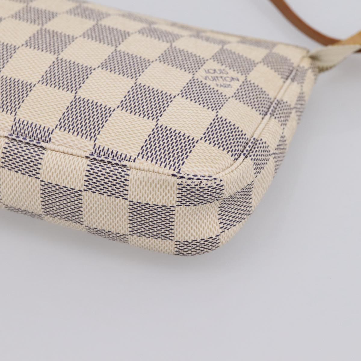 LOUIS VUITTON Damier Azur Pochette Accessoires Pouch N51986 LV Auth 202801