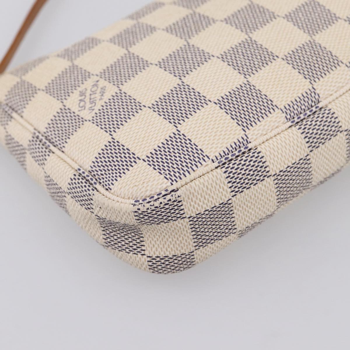 LOUIS VUITTON Damier Azur Pochette Accessoires Pouch N51986 LV Auth 202801