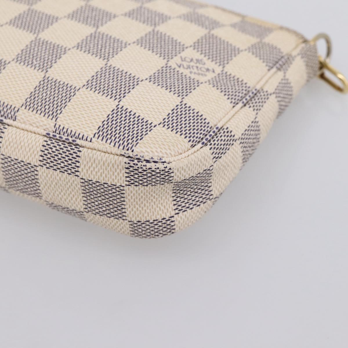 LOUIS VUITTON Damier Azur Pochette Accessoires Pouch N51986 LV Auth 202801