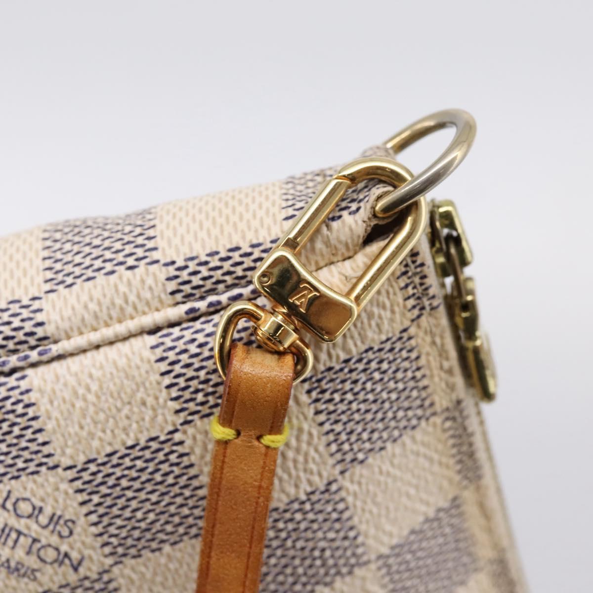 LOUIS VUITTON Damier Azur Pochette Accessoires Pouch N51986 LV Auth 202801
