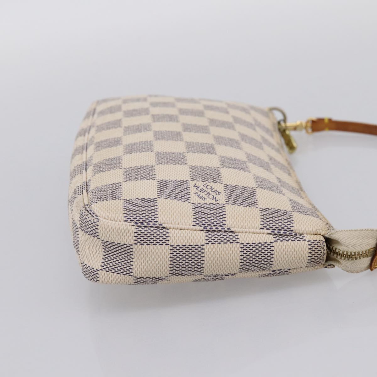 LOUIS VUITTON Damier Azur Pochette Accessoires Pouch N51986 LV Auth 202801