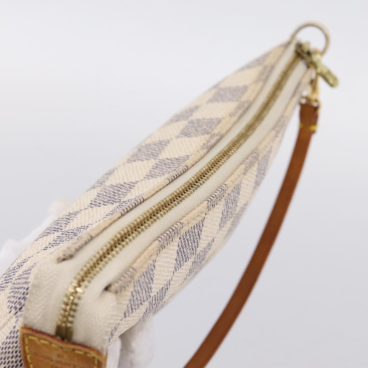LOUIS VUITTON Damier Azur Pochette Accessoires Pouch N51986 LV Auth 202801