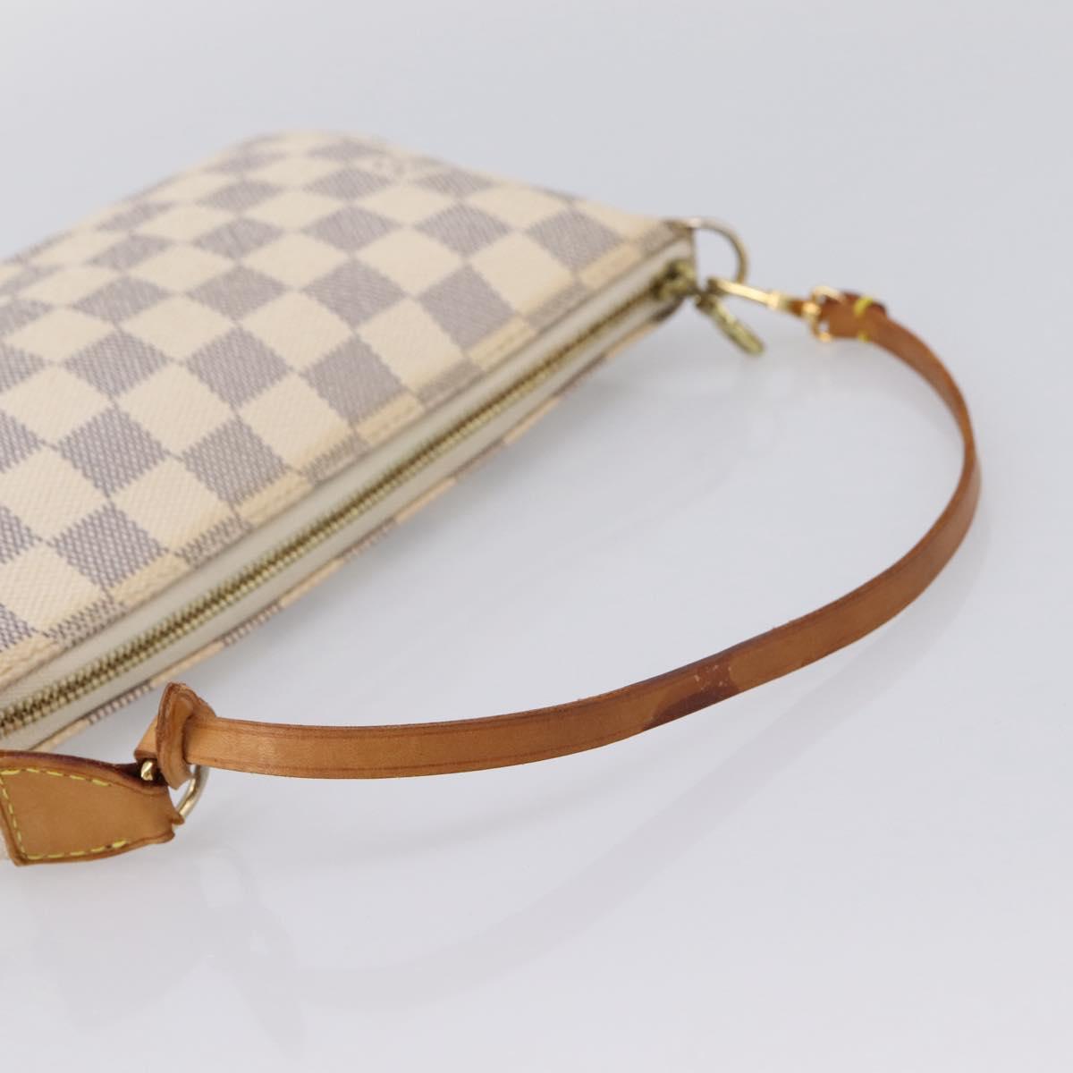 LOUIS VUITTON Damier Azur Pochette Accessoires Pouch N51986 LV Auth 202801