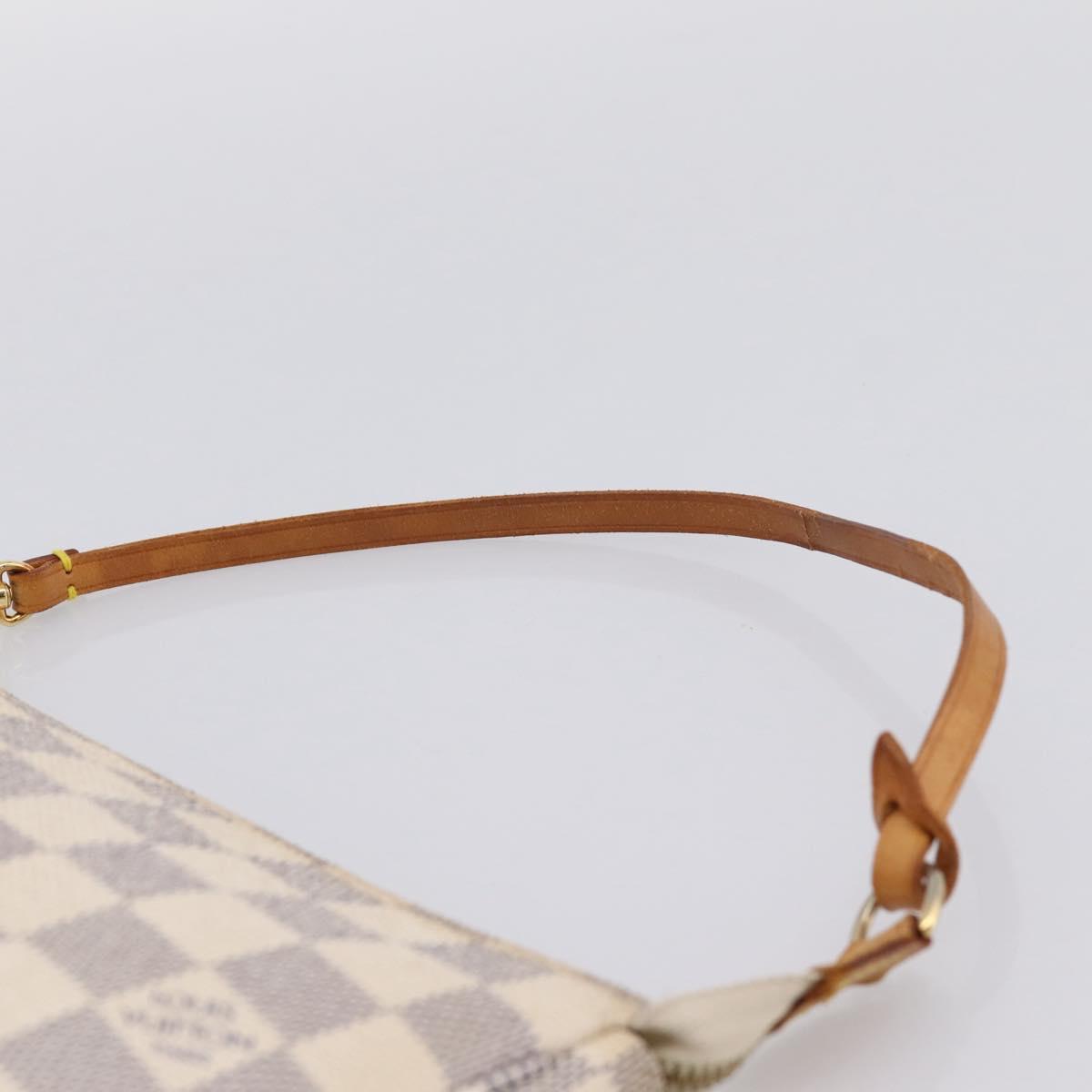 LOUIS VUITTON Damier Azur Pochette Accessoires Pouch N51986 LV Auth 202801