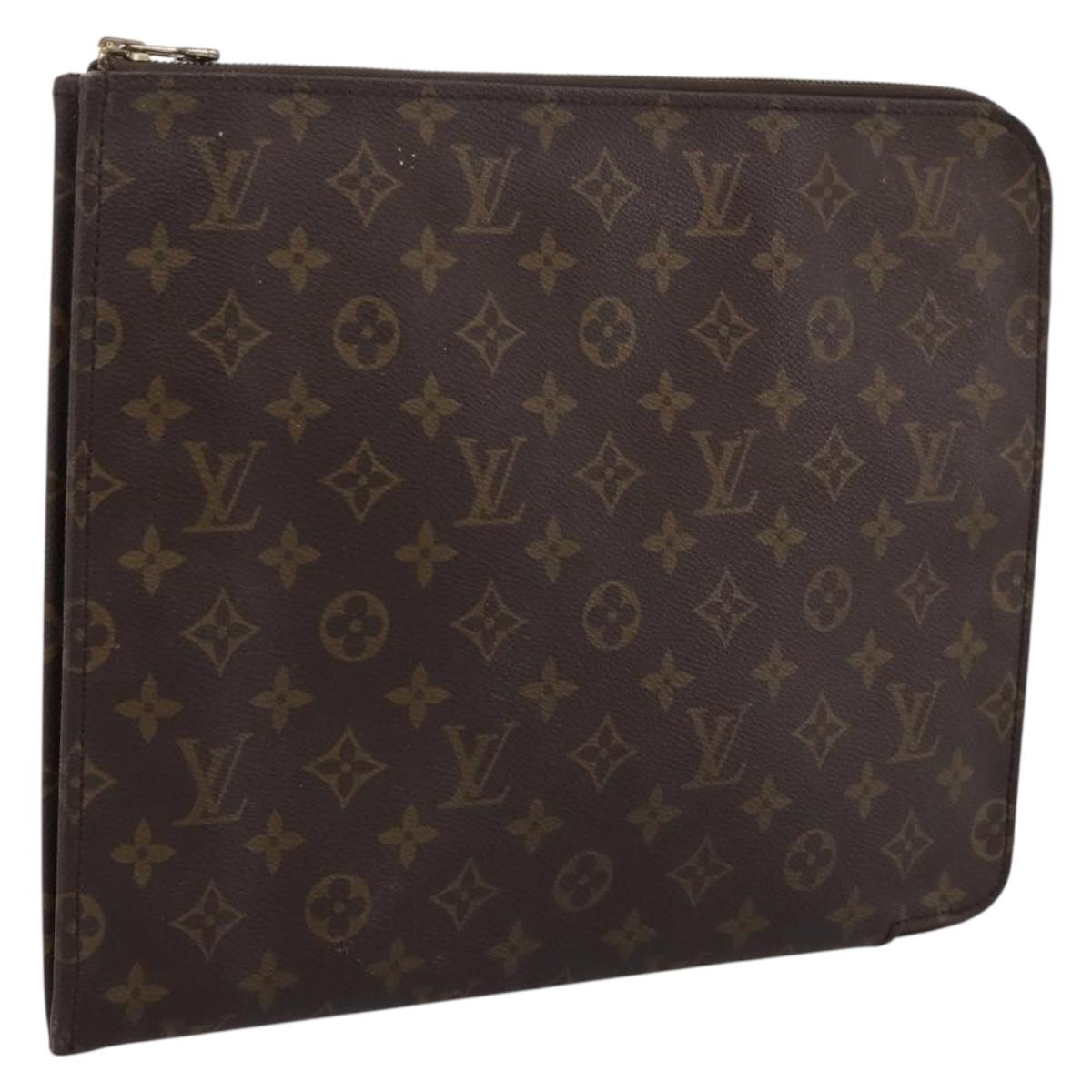 LOUIS VUITTON Monogram Posh Documents 33 Clutch Bag M53457 LV Auth 202804