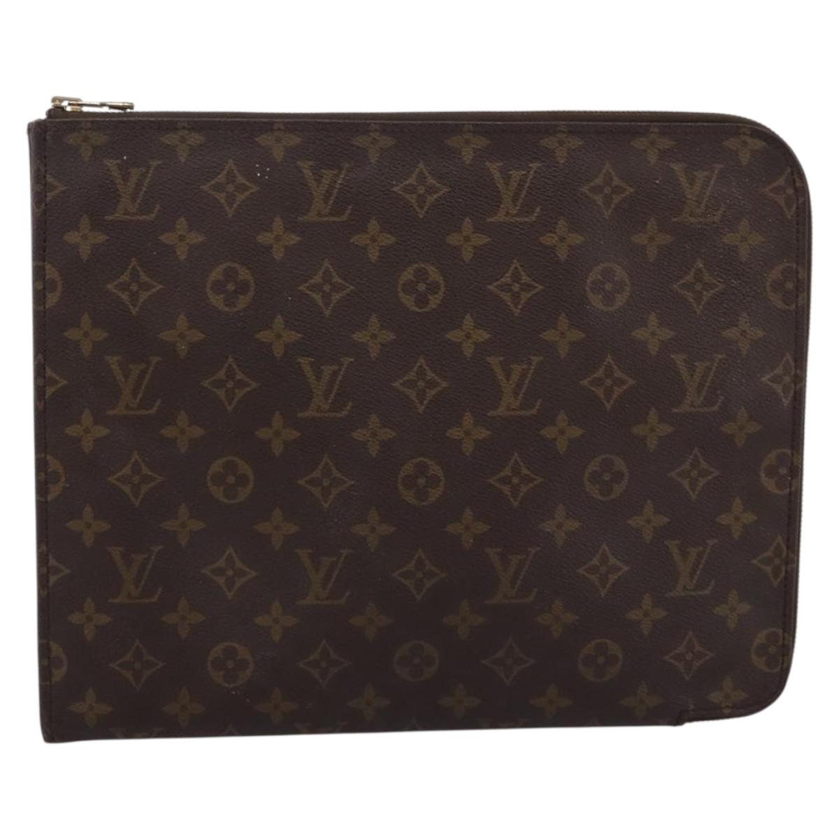 LOUIS VUITTON Monogram Posh Documents 33 Clutch Bag M53457 LV Auth 202804