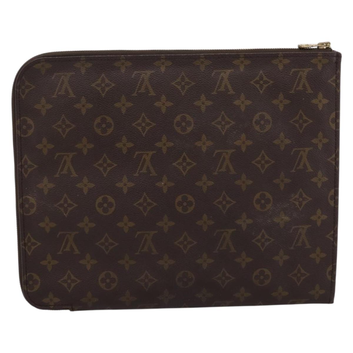 LOUIS VUITTON Monogram Posh Documents 33 Clutch Bag M53457 LV Auth 202804