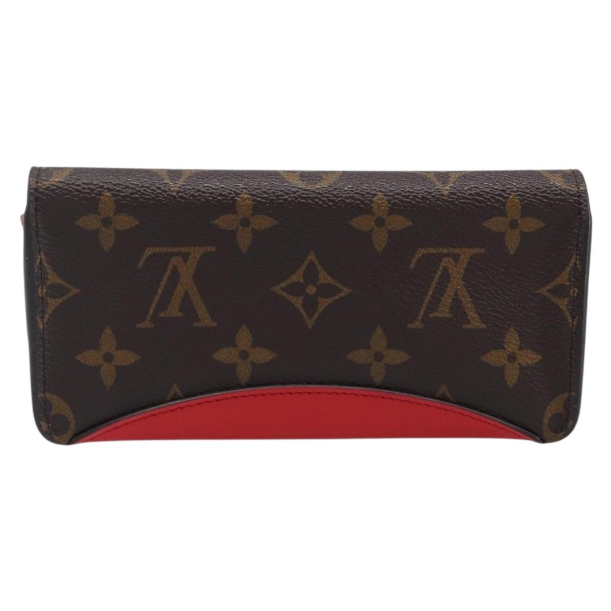 LOUIS VUITTON Monogram Etui Lunette Woody Glasses Case GI0372 LV Auth 202811