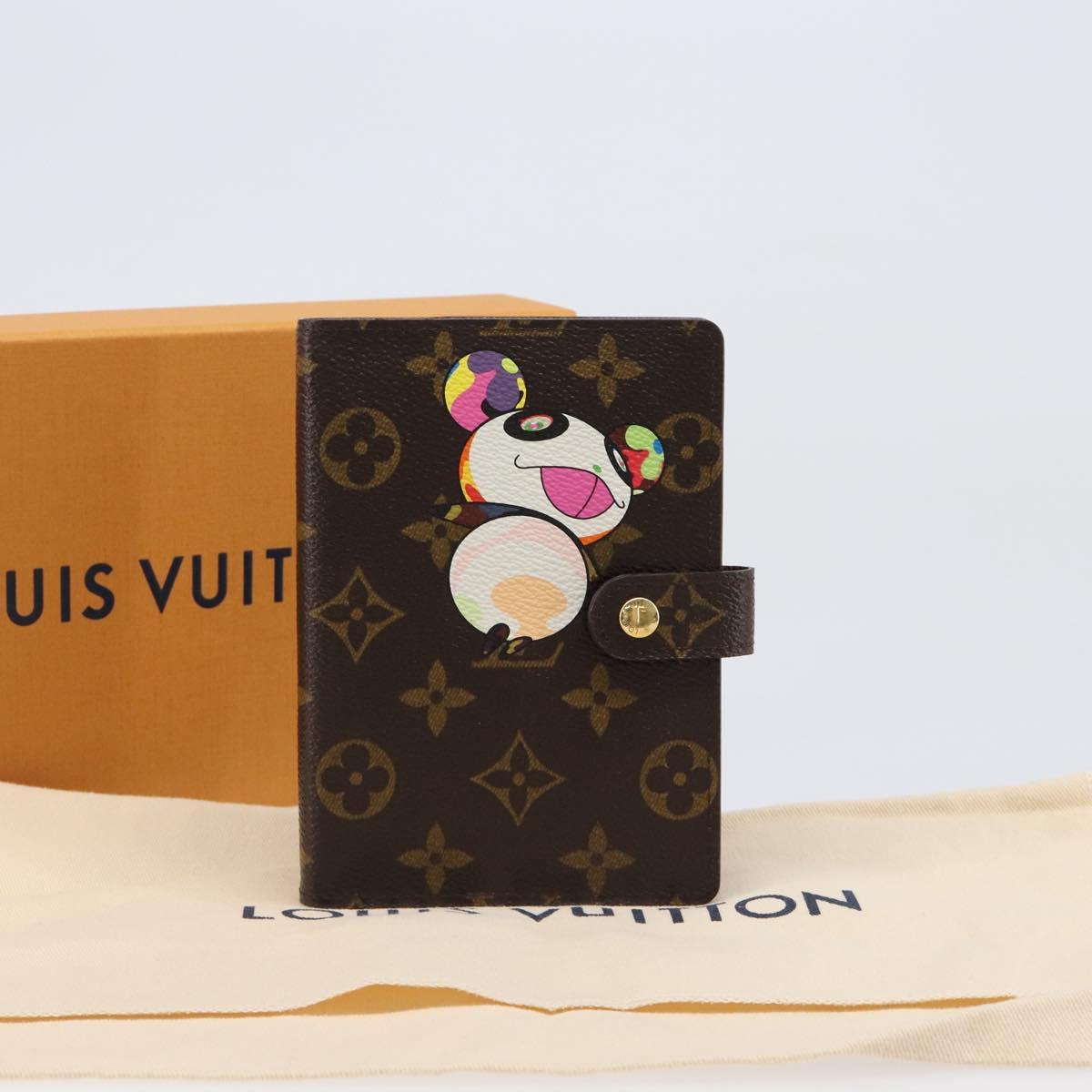 LOUIS VUITTON Monogram Panda Agenda PM Day Planner Cover R20011 LV Auth 202812V