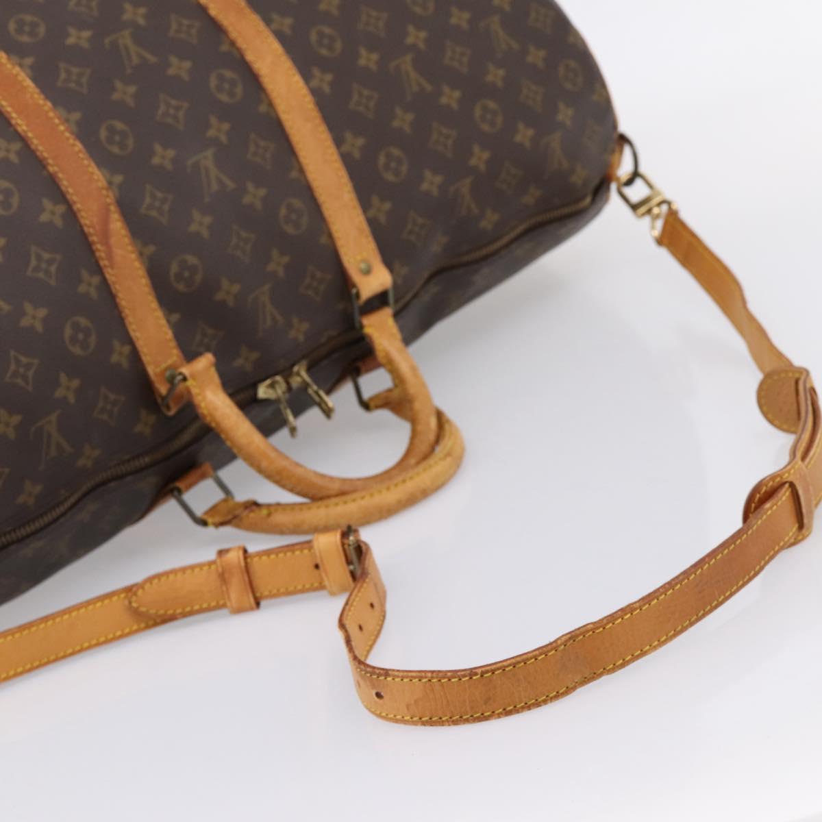 LOUIS VUITTON Monogram Keepall Bandouliere 60 Boston Bag M41412 LV Auth 202814