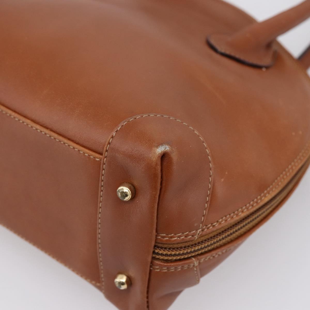 GUCCI Bamboo Hand Bag Leather 2way Brown Gold Tone 000 2865 0272 Auth 202817