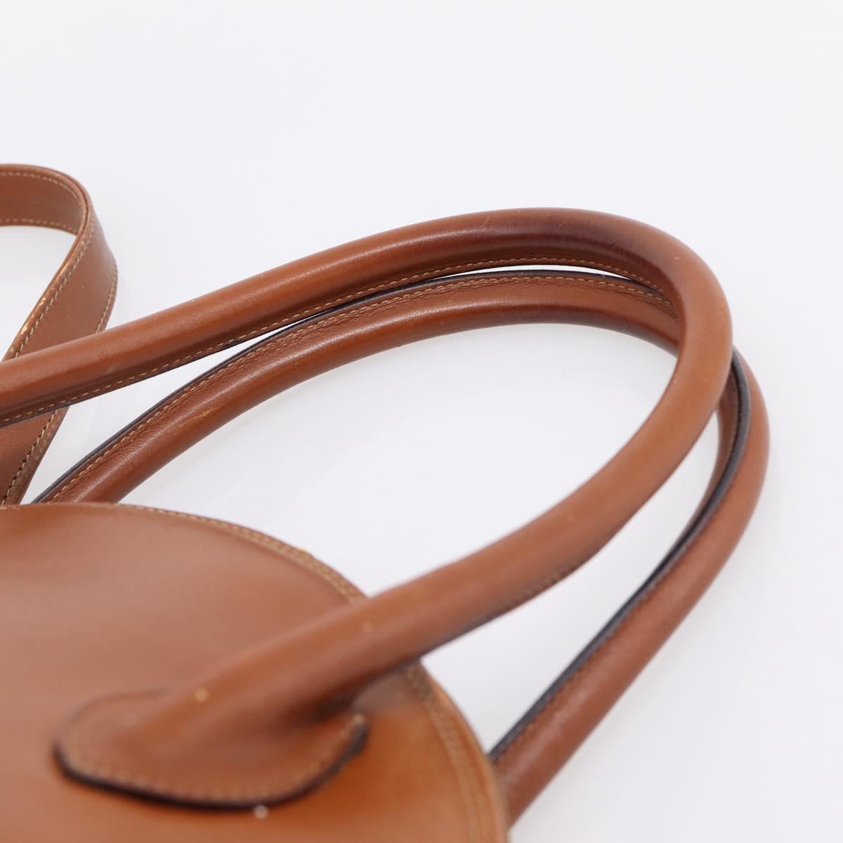 GUCCI Bamboo Hand Bag Leather 2way Brown Gold Tone 000 2865 0272 Auth 202817