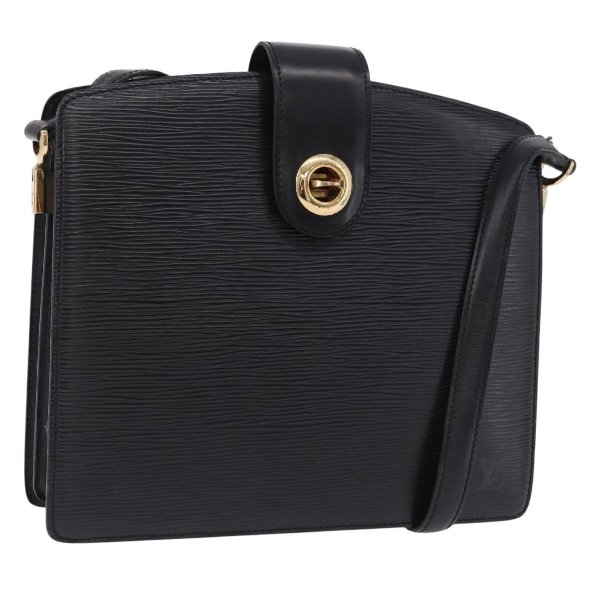 LOUIS VUITTON Epi Capuchin Shoulder Bag Black M52342 LV Auth 202821