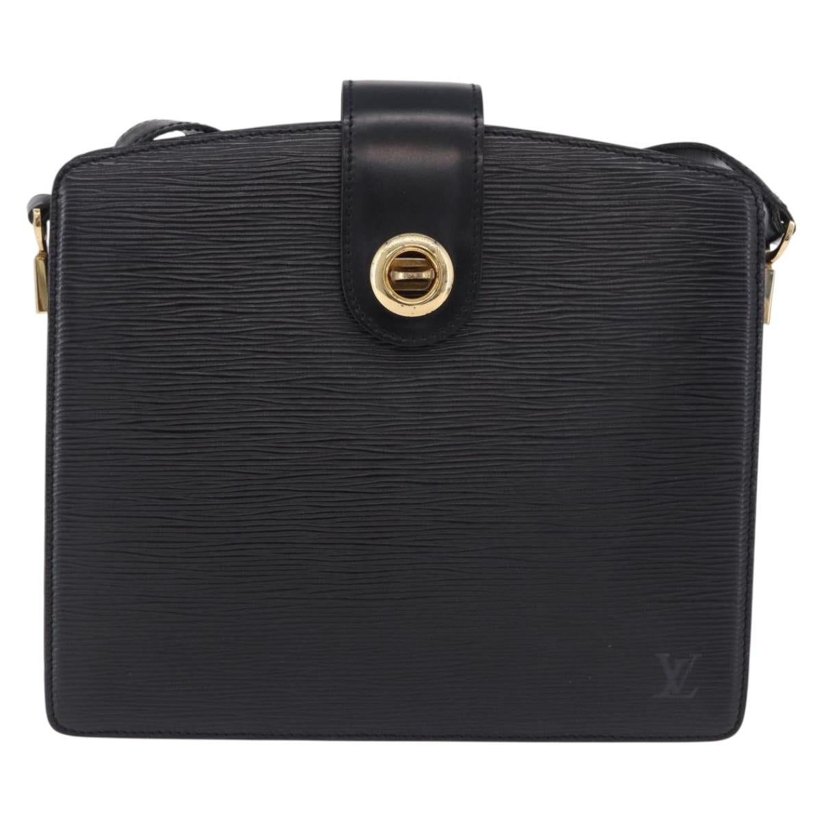 LOUIS VUITTON Epi Capuchin Shoulder Bag Black M52342 LV Auth 202821