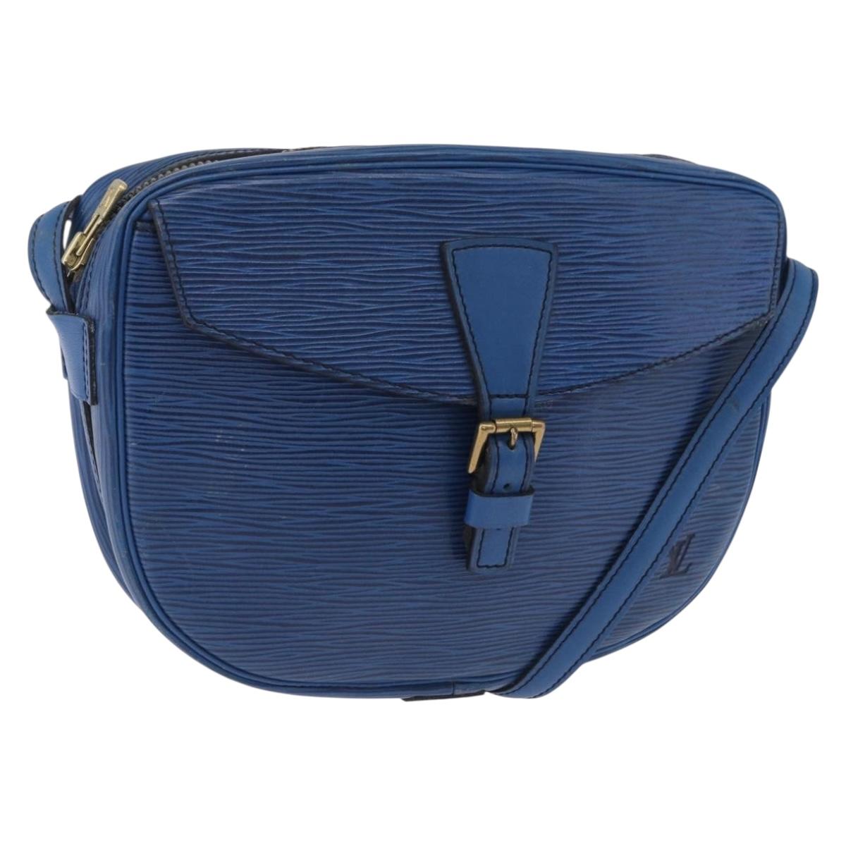 LOUIS VUITTON Epi Jeune Fille MM Shoulder Bag Blue M52155 LV Auth 202822