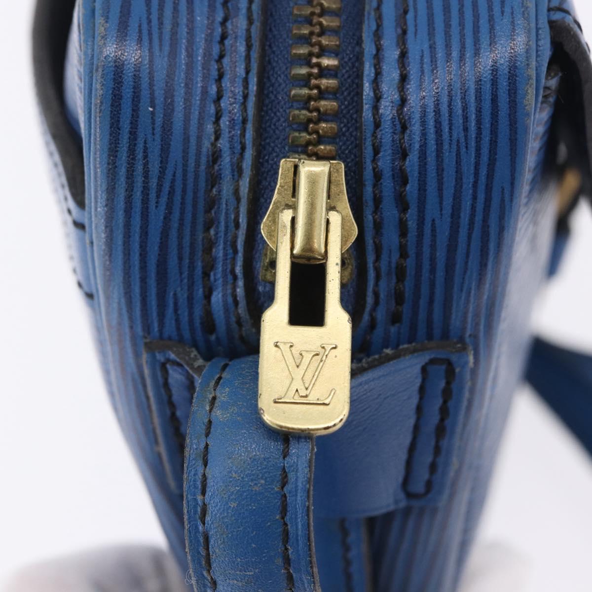 LOUIS VUITTON Epi Jeune Fille MM Shoulder Bag Blue M52155 LV Auth 202822
