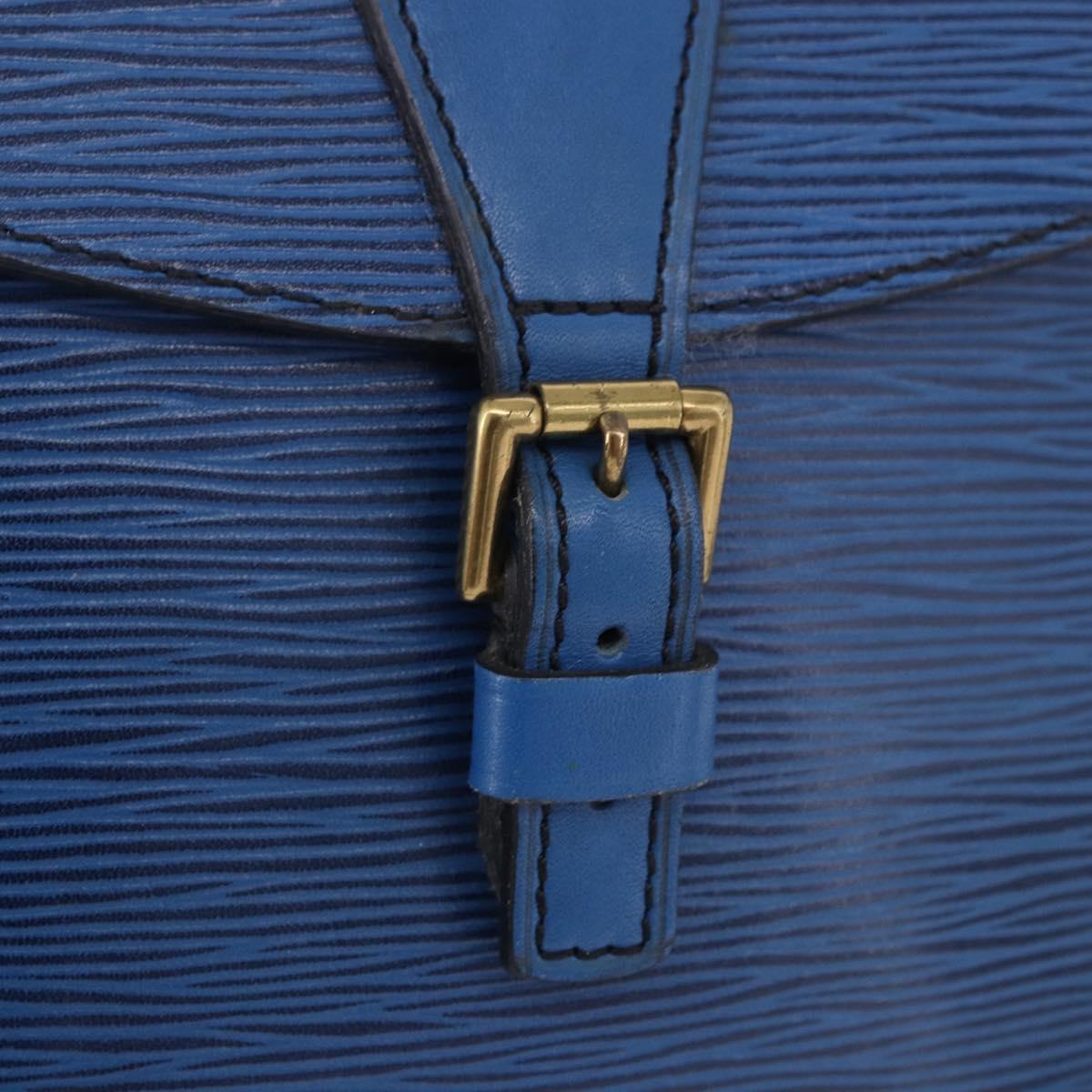 LOUIS VUITTON Epi Jeune Fille MM Shoulder Bag Blue M52155 LV Auth 202822