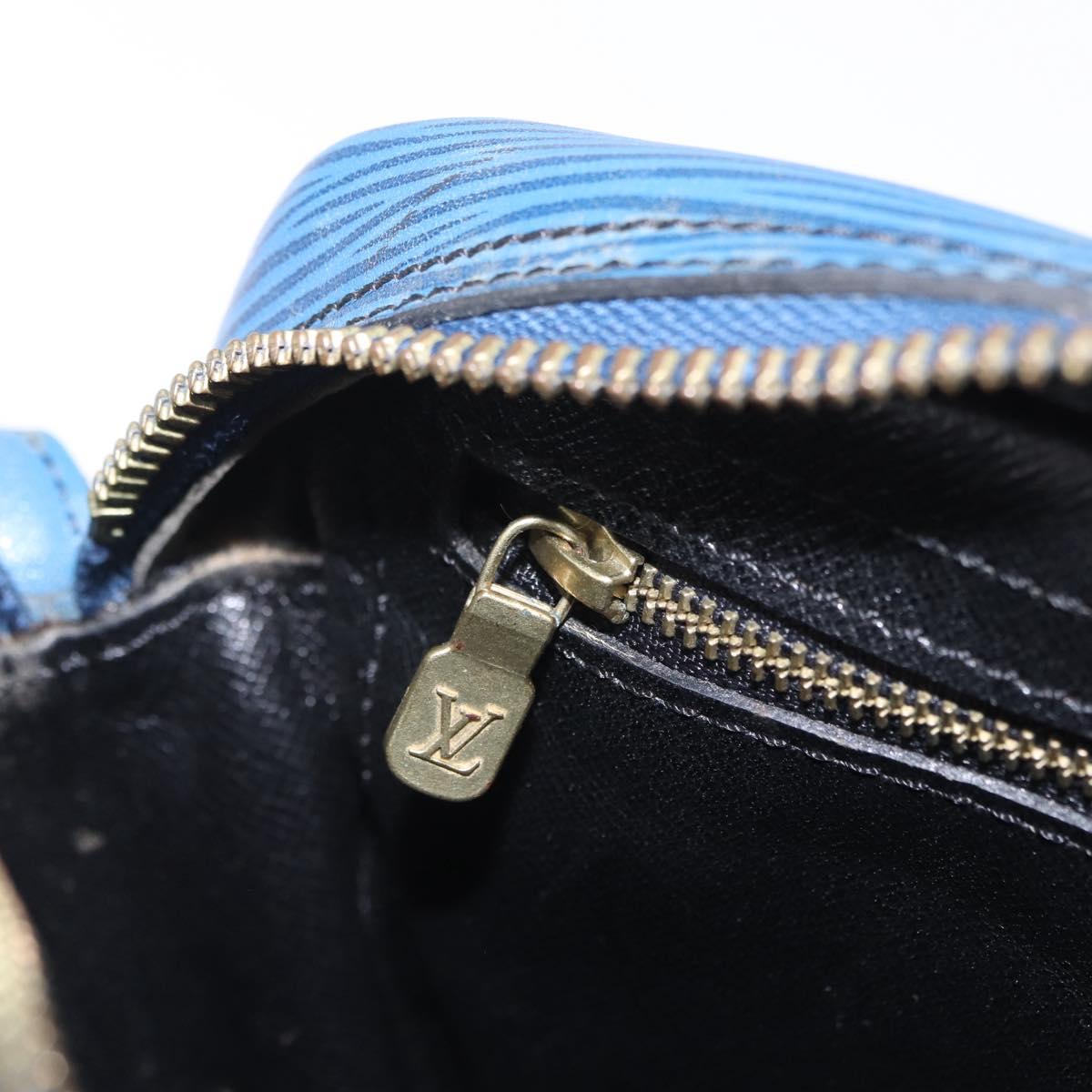 LOUIS VUITTON Epi Jeune Fille MM Shoulder Bag Blue M52155 LV Auth 202822