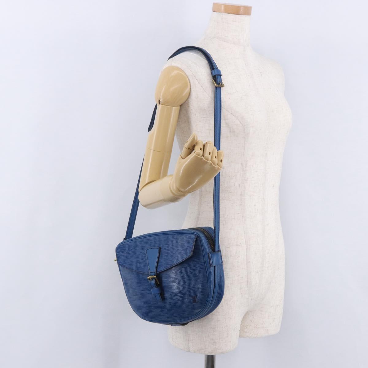 LOUIS VUITTON Epi Jeune Fille MM Shoulder Bag Blue M52155 LV Auth 202822