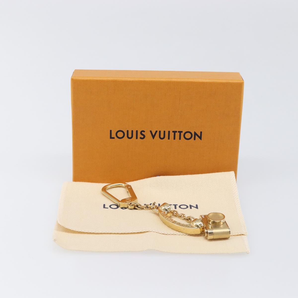 LOUIS VUITTON Porte Cles Hollywood Charm Metal Gold Tone M65382 LV Auth 202823A