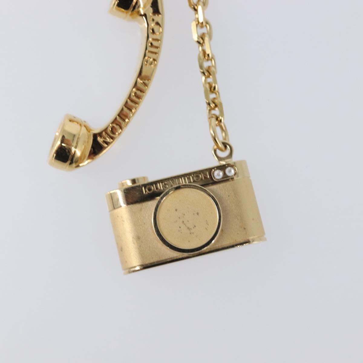 LOUIS VUITTON Porte Cles Hollywood Charm Metal Gold Tone M65382 LV Auth 202823A