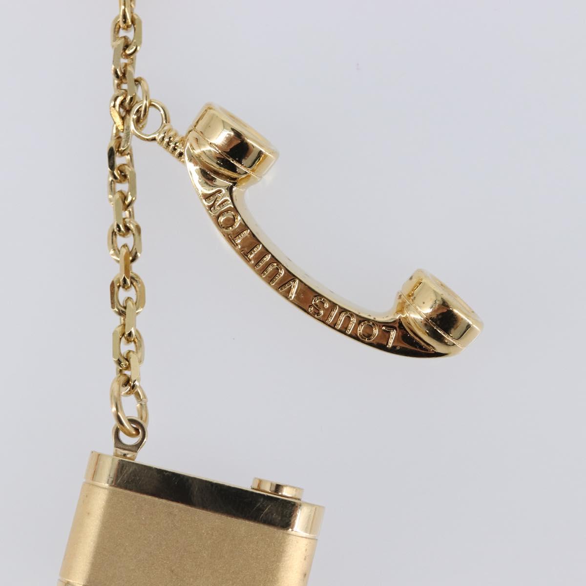 LOUIS VUITTON Porte Cles Hollywood Charm Metal Gold Tone M65382 LV Auth 202823A