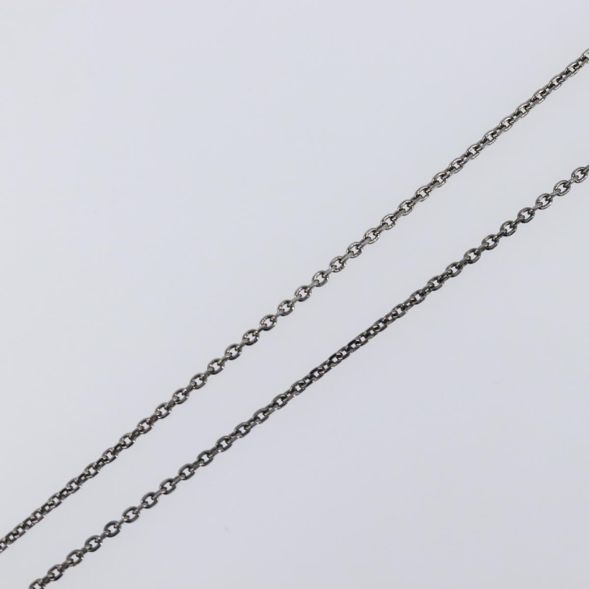 LOUIS VUITTON Pendant Vivienne Necklace Metal Black Silver M00831 Auth 202825M