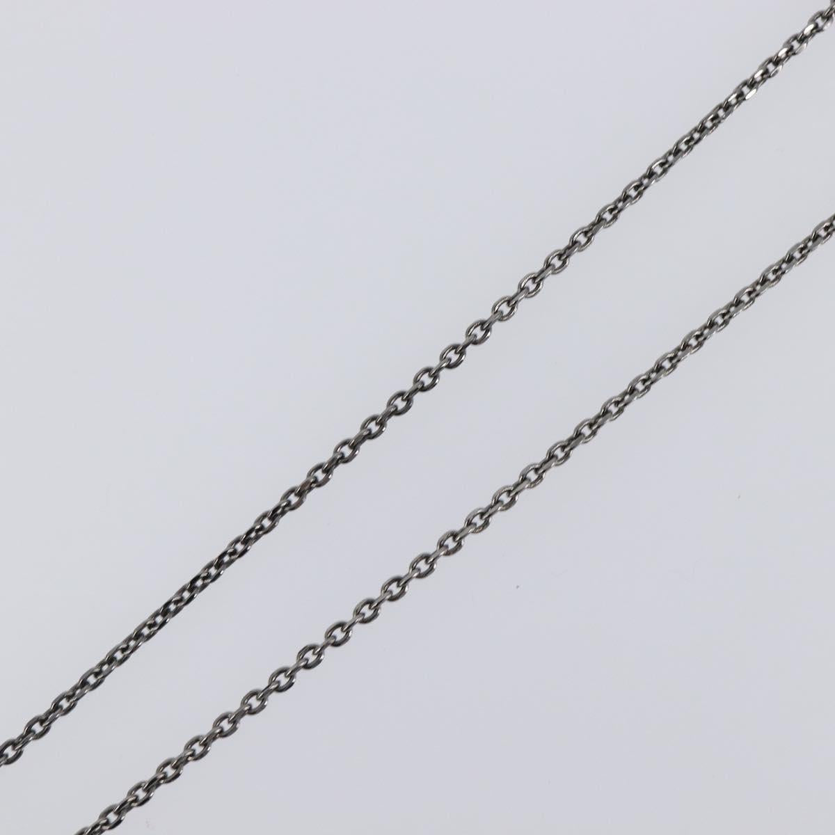 LOUIS VUITTON Pendant Vivienne Necklace Metal Black Silver M00831 Auth 202825M