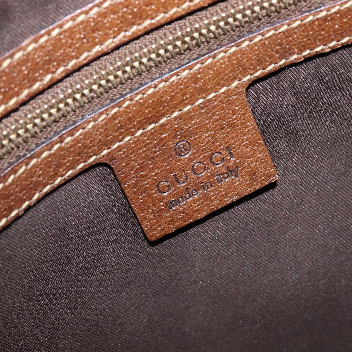 GUCCI GG Canvas Shoulder Bag Beige Gold Tone 120893 Auth 202831