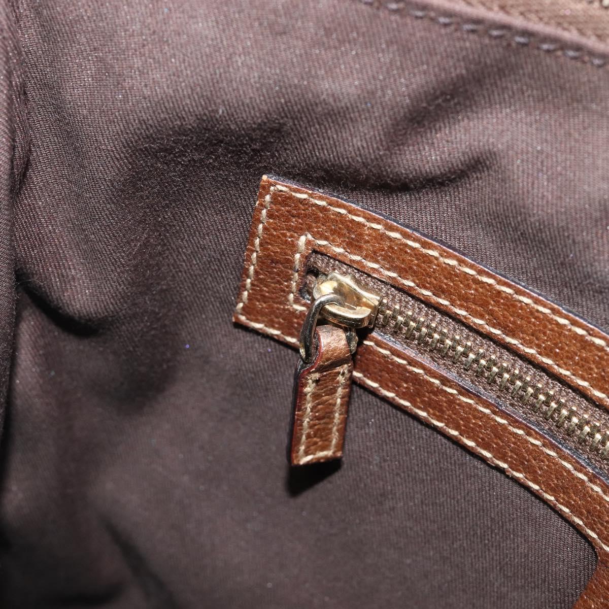 GUCCI GG Canvas Shoulder Bag Beige Gold Tone 120893 Auth 202831
