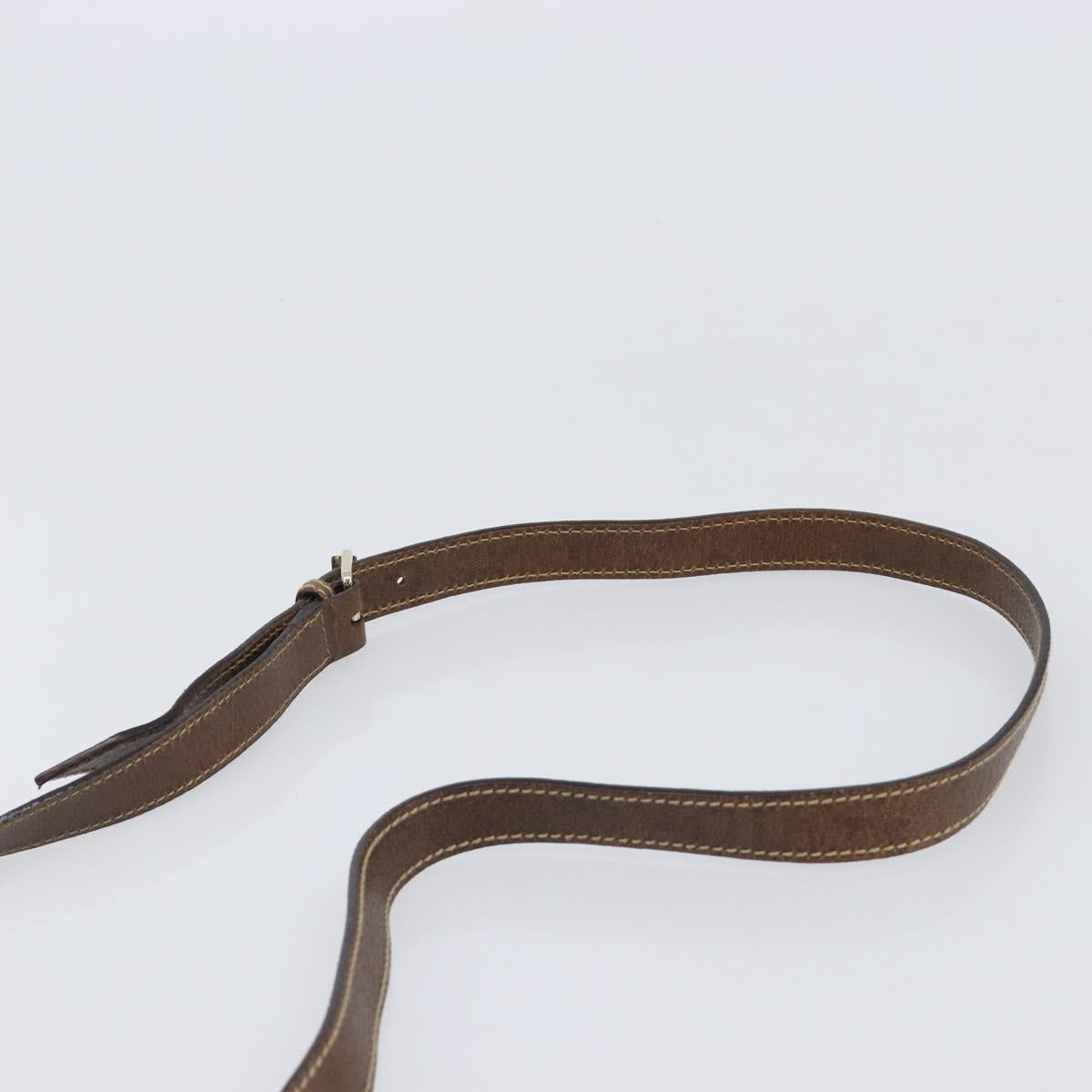 GUCCI GG Canvas Shoulder Bag Beige Gold Tone 120893 Auth 202831