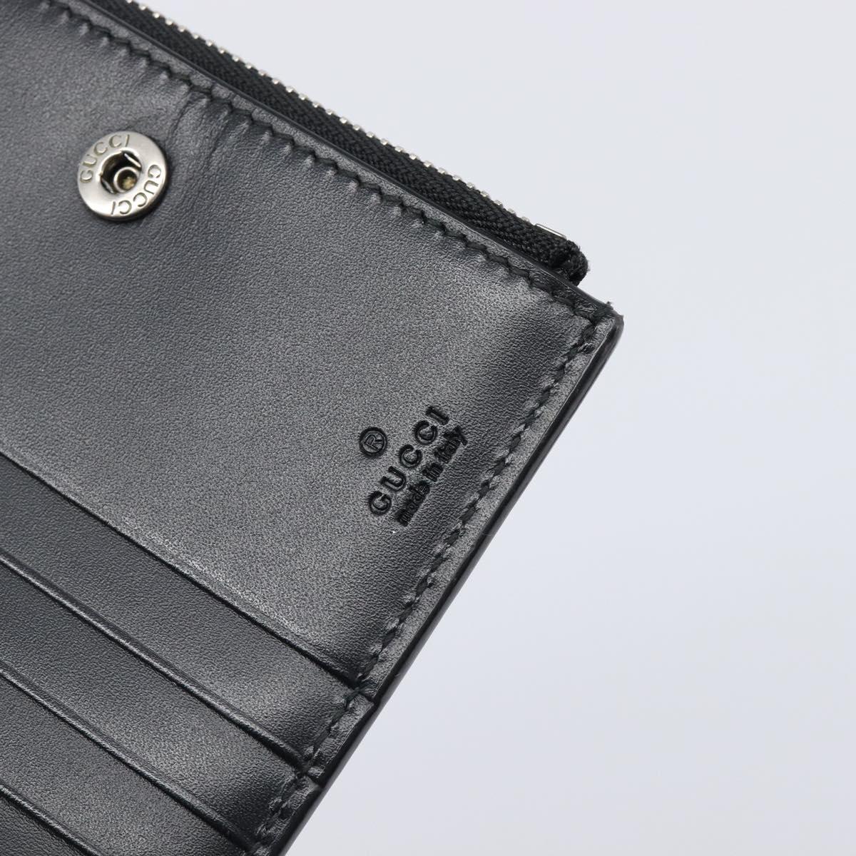 GUCCI GG Supreme Compact Wallet PVC Beige Silver 547083 Auth 202833M