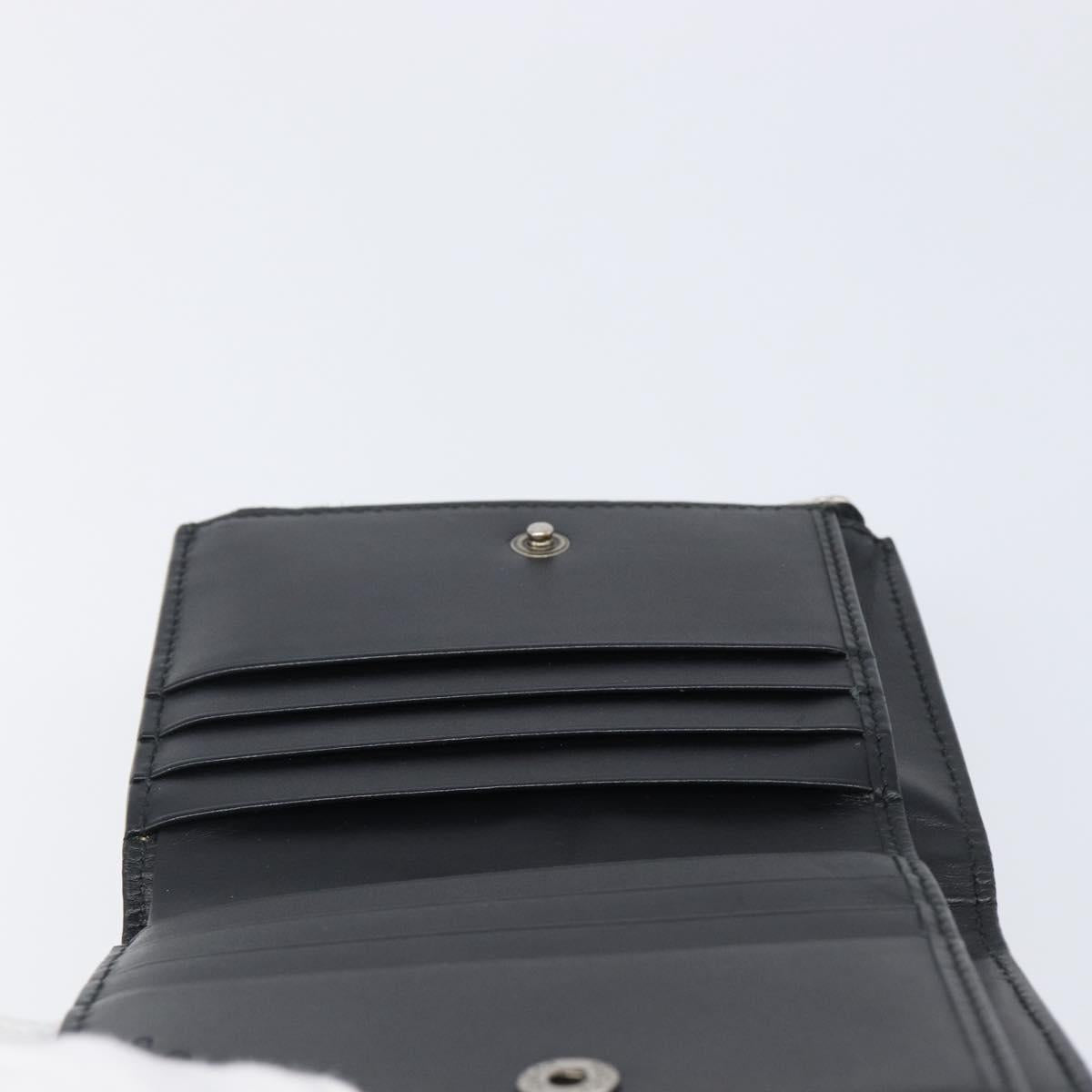 GUCCI GG Supreme Compact Wallet PVC Beige Silver 547083 Auth 202833M
